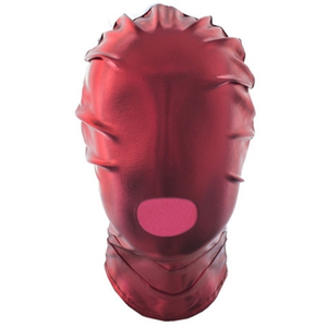 Comparateur de prix : Cagoule de soumission avec Ouverture Bouche Rouge 