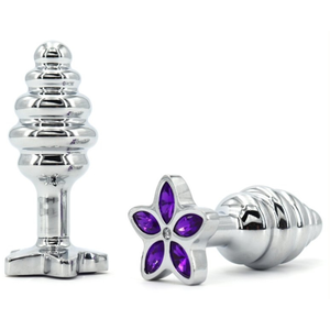 Plug Bijou STAR 6.5 x 2.8cm Violet  pas cher