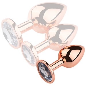 Comparateur de prix : Plug Bijou anal PINKYGOLD S 6.5 x 2.7cm Bijou transparent 