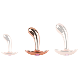 Comparateur de prix : Plug bijou en métal INCURVE M 9 x 2.8cm 