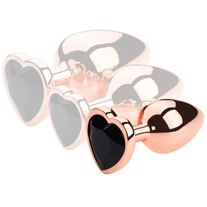Comparateur de prix : Plug Bijou Anal GOLD HEART S 6 x 2.7cm Noir 