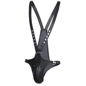 Singlet OPEN ROMPERS Simili Noir pas cher