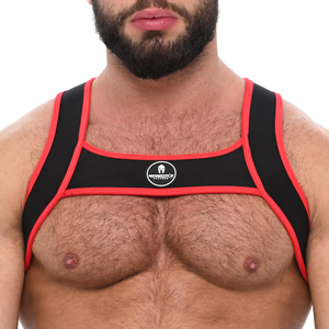 Harnais Néoprène ZEUS Noir-Rouge S/M