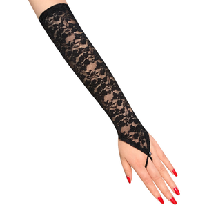 CrossGearX Mitaines Longues NESSA Noires pas cher