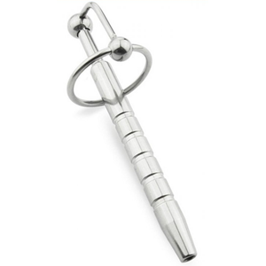 Plug Penis Percé PEN STRIE 12cm - Diamètre 10mm pas cher