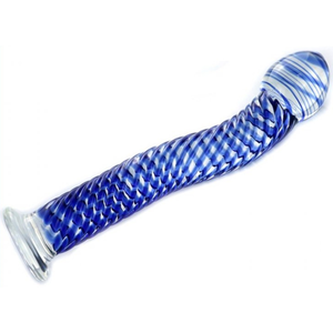 Comparateur de prix : Gode en verre BLUE WAVE 17.5 x 2.6 cm