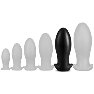 Comparateur de prix : Plug Silicone SAURUS EGG XXL 18.5 x 8.3cm Noir 