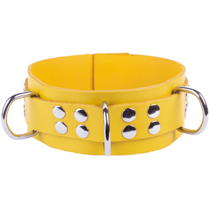 Collier en cuir ULTRA Jaune 