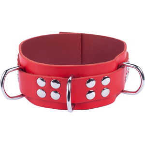 Collier en cuir ULTRA Rouge pas cher