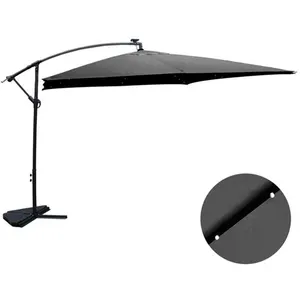 Concept-Usine Solenzara Bulle Gris : Parasol Led Déporté 3x3m pas cher