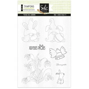Sokaï Tampons transparents Tous au jardin 7 pcsVendu parscrapmalin