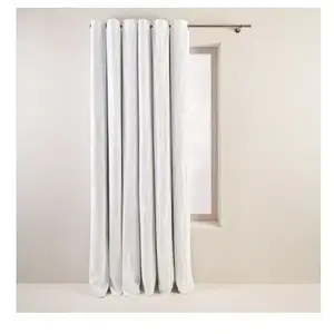 Comparateur de prix : Madura Rideau oeillets doublé occultant en lin blanc 340x270 cm
