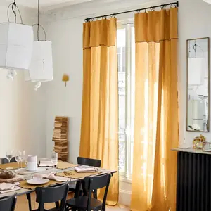 Rideau en lin jaune 200x280 Carlina - MaduraVendu parconforama