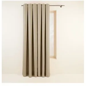 Comparateur de prix : Madura Occultant à Oeillets Lina, Polyester, Beige Clair, 140x350 cm