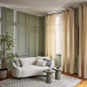 Comparateur de prix : Rideau À Oeillets Aubin Beige Doré - Madura