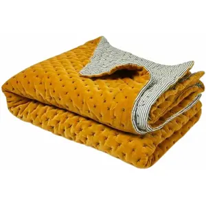 Couvre-Lit Matelassé Malo Jaune Moutarde - Madura pas cher