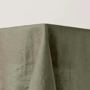 MADURA - Nappe carrée Carlina en Lin lavé légèrement froissé Blanc Madura pas cher