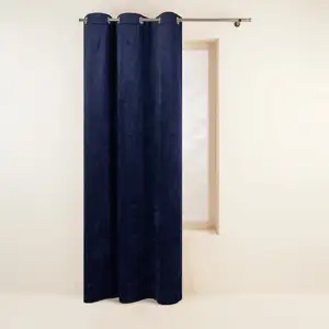 MADURA Rideau à oeillets bleu 200x270 cm pas cher