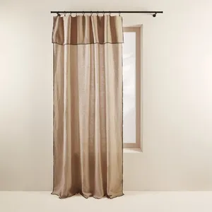Comparateur de prix : Rideau panneau 150x280 cm Madura Sable et bourdon noir - carlina - Sable et bourdon noir