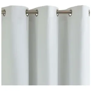Comparateur de prix : Rideau à oeillets blanc 350 x 270 cm Occultant - Madura