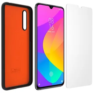 Pack coque TPU et verre trempé pour Xiaomi Mi 9 Lite Noir