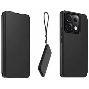 Comparateur de prix : Made For Xiaomi Etui folio noir avec dragonne amovible pour Redmi Note 13 PRO 5G