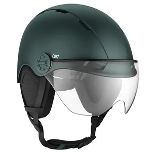Casque vélo et trottinette avec visière Casr Life Vert Forêt M pas cher