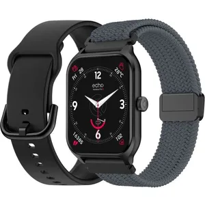 Montre connectée ECHO Rainbow Pro S Noir Silicone + Gris Nylon pas cher