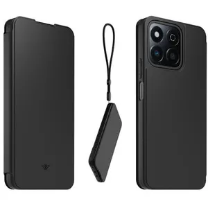 Etui avec cordon CASR Honor 200 smart folio noir + dragonne