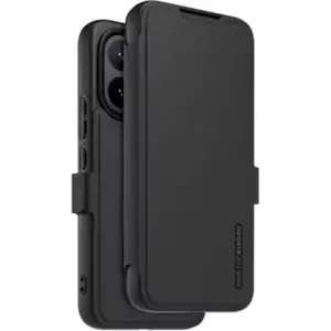 Comparateur de prix : Etui à rabat au touché peau avec dragonne amovible Noir pour Xiaomi 17T Pro