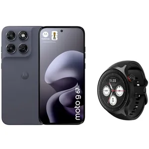 Motorola Pack G67 4/256 Go Gris artic seal + Watch Noir pas cher