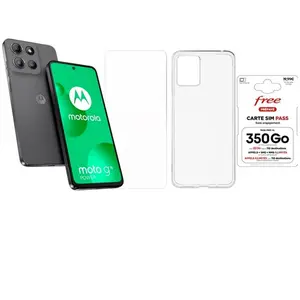 Smartphone Motorola G15 Power 512go Noir + Coque + Verre Trempe pas cher