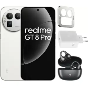 Comparateur de prix : Smartphone REALME Pack GT8 Pro 512Go Blanc+Charger+BudClip