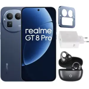 Comparateur de prix : Smartphone REALME Pack GT8 Pro 512GoBleu+Charger+BudsClip