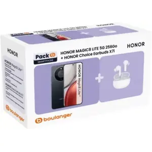Smartphone HONOR Pack Magic 8Lite+Choice earbuds X7i Whit pas cher
