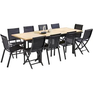 Comparateur de prix : Wilsa Garden - Table et chaises de jardin moderne Bali 4 chaises 6 fauteuils
