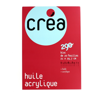 Rougier & Plé Papier dessin Huile Acrylique 290 g/m² A4 21 x 29.7 cm Bloc de 20 feuillesVendu parscrapmalin