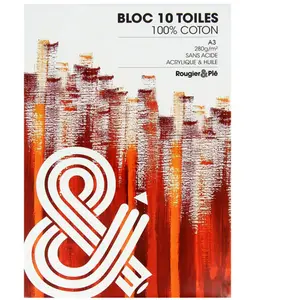 Rougier & Plé Bloc de toile 100% Coton A3 - 10 feuilles