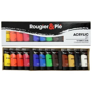 Rougier & Plé Assortiment de 12 tubes de peinture acrylique - 12 x 21 mlVendu parscrapmalin