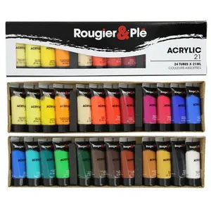Rougier & Plé Assortiment de 24 tubes de peinture acrylique - 24 x 21 mlVendu parscrapmalin