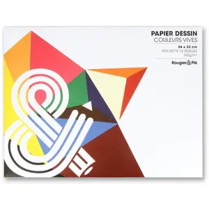 Créa Papier dessin couleurs vives - 160 g/m² - 24 x 32 cmVendu parscrapmalin