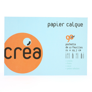 Créa Papier calque 90g A4 pochette de 12 feuilles