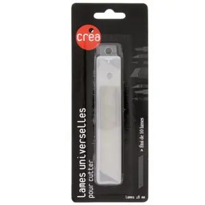 Créa Lames de rechange universelles pour cutter - 18 mm - 10 pièces