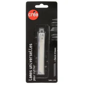 Créa Lames de rechange universelles pour cutter - 9 mm - 10 pièces pas cher