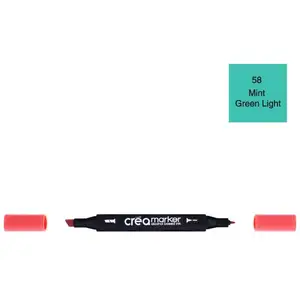 Créa Marqueur à base d'alcool - double-pointe - Mint Green Light 058 pas cher