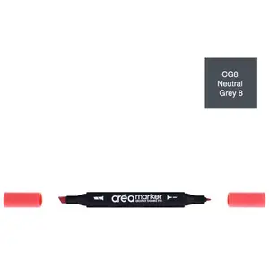 Créa Marqeur à base d'alcool - double-pointe - Neutral Grey 8 CG8 pas cher