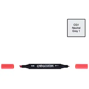 Créa Marqeur à base d'alcool - double-pointe - Neutral Grey 1 CG1 pas cher