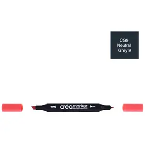 Créa Marqeur à base d'alcool - double-pointe - Neutral Grey 9 CG9 pas cher