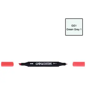 Créa Marqeur à base d'alcool - double-pointe - Green Grey 1 GG1 pas cher