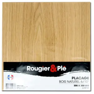 Rougier & Plé Placage bois naturel Chêne ep. 0,6 mm 30 x 30 cmVendu parscrapmalin